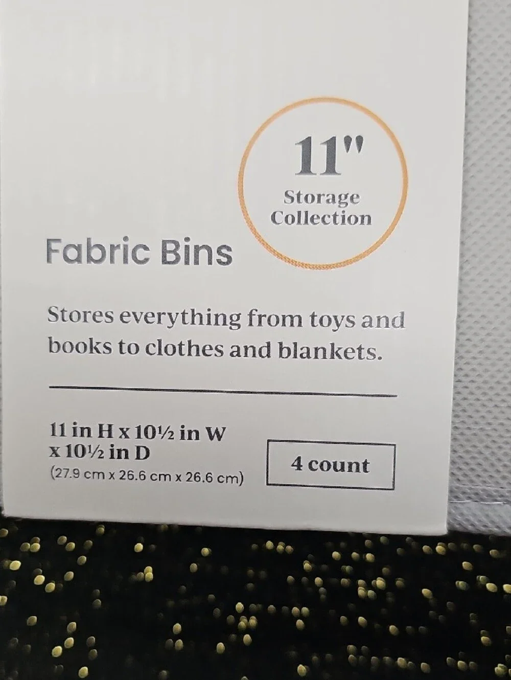 Light Gray Fabric Storage Bin - 11